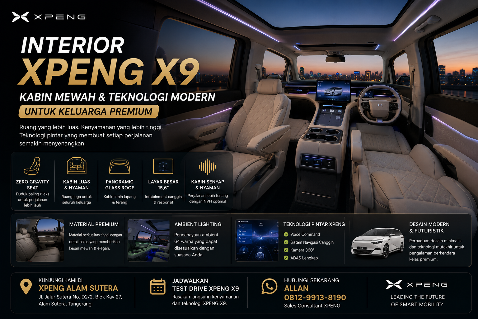 interior xpeng x9