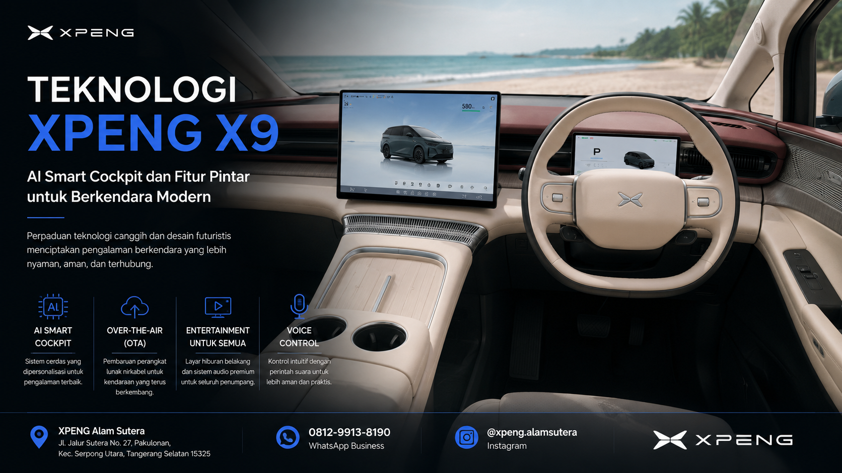 Teknologi XPENG X9: AI Smart Cockpit dan Fitur Pintar untuk Berkendara Modern