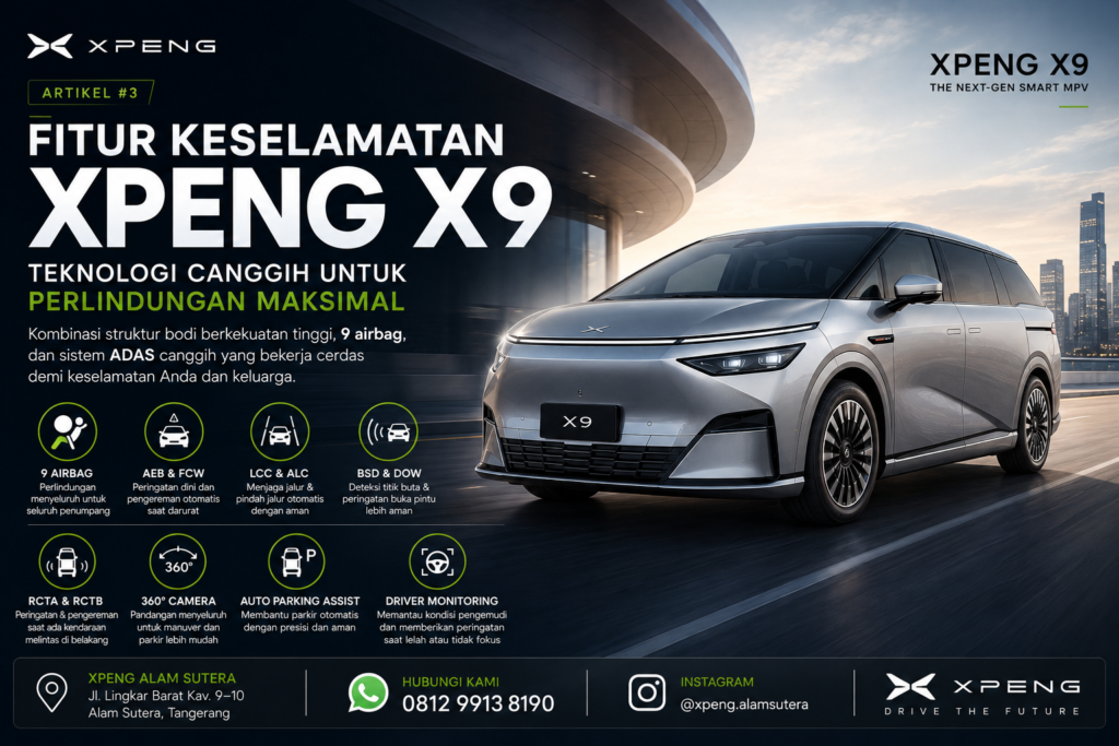 Fitur Keselamatan XPENG X9: Teknologi Canggih untuk Perlindungan Maksimal